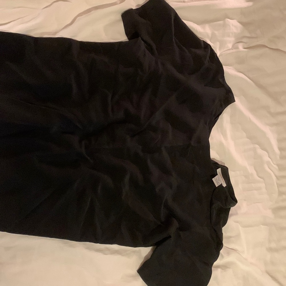 100 % silk blouse- black